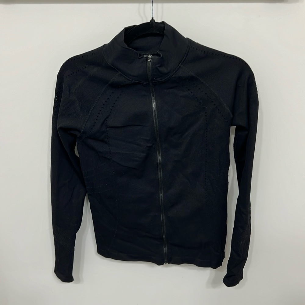 Fabletics Black Athletic Zip up Jacket, Size Small